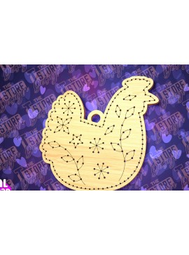 Σετ των 2 Intra απο ξύλο plywood 3mm-4mm πάχος - Πασχαλινό Ξυλοκέντημα Κενό |  Δίασταση 15x15 cm INTRAFABR-91063369