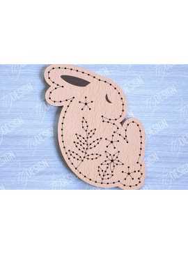 Σετ των 2 Intra απο ξύλο plywood 3mm-4mm πάχος - Πασχαλινά κενά κεντήματα με λέιζερ Δίασταση 15x15 cm INTRAFABR-90446634