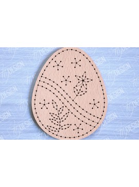 Σετ των 2 Intra απο ξύλο plywood 3mm-4mm πάχος - Πασχαλινά κενά κεντήματα με λέιζερ Δίασταση 15x15 cm INTRAFABR-90446677