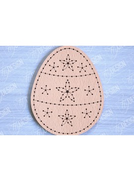 Σετ των 2 Intra απο ξύλο plywood 3mm-4mm πάχος - Πασχαλινά κενά κεντήματα με λέιζερ Δίασταση 15x15 cm INTRAFABR-90446725