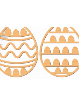 Σετ των 2 Intra απο ξύλο plywood 3mm-4mm πάχος - Πασχαλινό Ξύλινο Αυγό  Cut Bundle 1414 Δίασταση 15x15 cm INTRAFABR-115766584