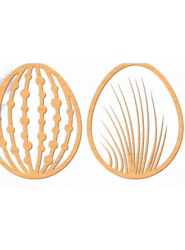 Σετ των 2 Intra απο ξύλο plywood 3mm-4mm πάχος - Πασχαλινό Ξύλινο Αυγό  Cut Bundle 1420 Δίασταση 15x15 cm INTRAFABR-115767890