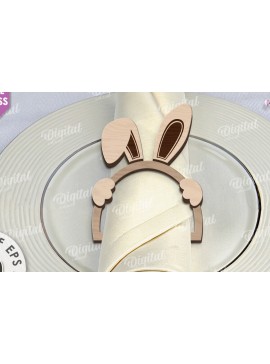 Σετ των 2 Intra απο ξύλο plywood 3mm-4mm πάχος - Πασχαλινό δαχτυλίδι για χαρτοπετσέτα με λέιζερ Δίασταση 15x15 cm INTRAFABR-117869334