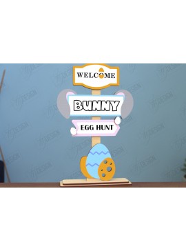 Σετ των 2 Intra απο ξύλο plywood 3mm-4mm πάχος - Πασχαλινή Ξύλινη Πινακίδα | Πασχαλινό περίπτερο | CNC Δίασταση 15x15 cm INTRAFABR-117197127