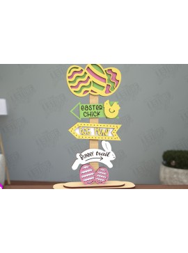 Σετ των 2 Intra απο ξύλο plywood 3mm-4mm πάχος - Πασχαλινή Ξύλινη Πινακίδα | Πασχαλινό περίπτερο | CNC Δίασταση 15x15 cm INTRAFABR-116147080
