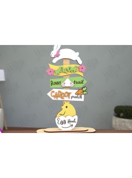 Σετ των 2 Intra απο ξύλο plywood 3mm-4mm πάχος - Πασχαλινή Ξύλινη Πινακίδα | Πασχαλινό περίπτερο | CNC Δίασταση 15x15 cm INTRAFABR-116147065