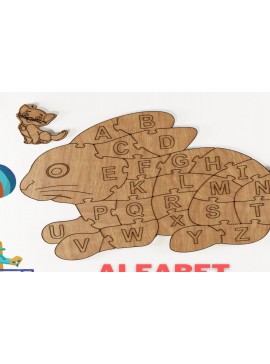 Intra απο ξύλο plywood 3mm-4mm πάχος - Εκπαιδευτικό Baby Puzzle Rabbit Alphabet Δίασταση 30x20 cm INTRAFABR-117959152