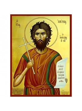 Εικόνα Ορθοδοξίας με περίγραμμα χρυσό σε ξύλο Φλαμουρίας  με  βάση Εικόνα ΑΓΙΟΣ ΑΛΕΞΙΟΣ, Ο ΑΝΘΡΩΠΟΣ ΤΟΥ ΘΕΟΥ Χειροποίητη Ελληνορθόδοξη εικόνα του Ιησού Χριστού, Κρεμαστή πλάκα βυζαντινής τέχνης, χριστιανική τέχνη Διάσταση 40x30 cm (10,2x7,9 ίντσες)  INTRA