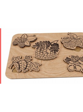 Σετ των 2 Intra απο ξύλο plywood 3mm-4mm πάχος - Εκπαιδευτικό παζλ για Baby Berries Δίασταση 300x216 cm INTRAFABR-117959593