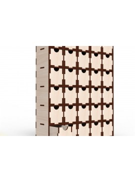 Σετ των 2 Intra απο ξύλο plywood 3mm-4mm πάχος - Αποτελεσματικός χώρος αποθήκευσης γραφείου 30 συρταριών  Δίασταση 30x20 cm INTRAFABR-111162975