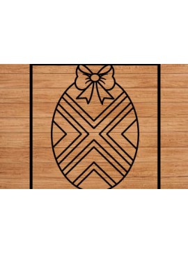Intra απο ξύλο plywood 3mm-4mm πάχος - Πασχαλινό αυγό κομμένο με λέιζερ λίμα διακόσμηση τοίχου Δίασταση 40x50 cm INTRAFABR-66918919
