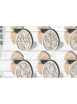 Σετ των 2 Intra απο ξύλο plywood 3mm-4mm πάχος - Πακέτο θήκης δωροκάρτας αυγών , Laser Δίασταση 15x15 cm INTRAFABR-114126323