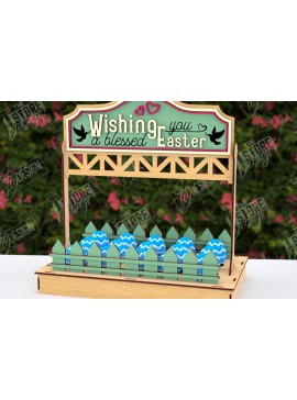 Σετ των 2 Intra απο ξύλο plywood 3mm-4mm πάχος - Αυγοστάσιο Πάσχα | Πασχαλινή Αυγοθήκη|CNC Δίασταση 15x15 cm INTRAFABR-117877307