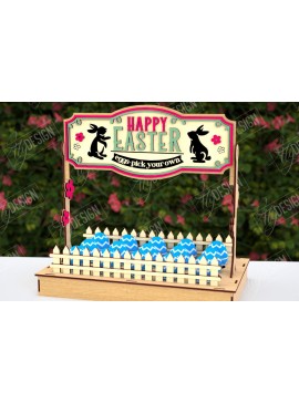 Σετ των 2 Intra απο ξύλο plywood 3mm-4mm πάχος - Στάση αυγών για το πασχαλινό πακέτο | Αυγοθήκη Δίασταση 15x15 cm INTRAFABR-118280435