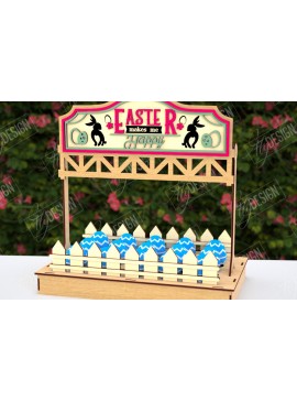 Σετ των 2 Intra απο ξύλο plywood 3mm-4mm πάχος - Στάση αυγών για το πασχαλινό πακέτο | Αυγοθήκη Δίασταση 15x15 cm INTRAFABR-118280436