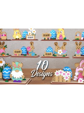 Σετ των 2 Intra απο ξύλο plywood 3mm-4mm πάχος - Στάση αυγών για το πασχαλινό πακέτο | Αυγοθήκη Δίασταση 15x15 cm INTRAFABR-116205606