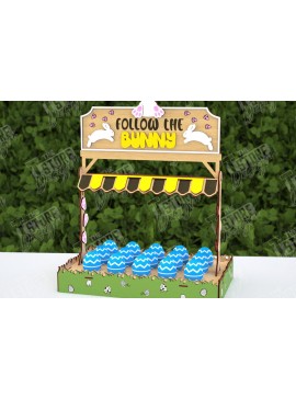 Σετ των 2 Intra απο ξύλο plywood 3mm-4mm πάχος - Αυγοστάσιο για το Πάσχα | Πασχαλινή αυγοθήκη Δίασταση 15x15 cm INTRAFABR-117881345