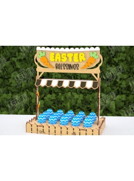 Σετ των 2 Intra απο ξύλο plywood 3mm-4mm πάχος - Αυγοστάσιο για το Πάσχα | Πασχαλινή αυγοθήκη Δίασταση 15x15 cm INTRAFABR-117881346