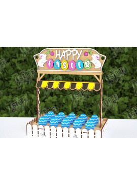 Σετ των 2 Intra απο ξύλο plywood 3mm-4mm πάχος - Αυγοστάσιο για το Πάσχα | Πασχαλινή αυγοθήκη Δίασταση 15x15 cm INTRAFABR-117881357