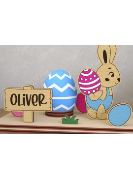 Σετ των 3 Intra απο ξύλο plywood 3mm-4mm πάχος - Αυγοστάσιο για το Πάσχα | Πασχαλινή αυγοθήκη Δίασταση 15x15 cm INTRAFABR-116205251