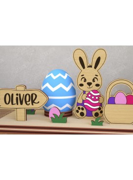 Σετ των 2 Intra απο ξύλο plywood 3mm-4mm πάχος - Αυγοστάσιο για το Πάσχα | Πασχαλινή αυγοθήκη Δίασταση 15x15 cm INTRAFABR-116205442