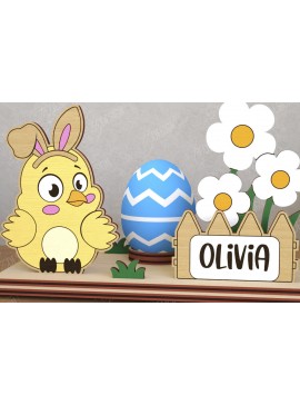 Σετ των 2 Intra απο ξύλο plywood 3mm-4mm πάχος - Αυγοστάσιο για το Πάσχα | Πασχαλινή αυγοθήκη Δίασταση 15x15 cm INTRAFABR-116205445