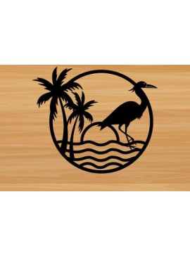 Intra απο ξύλο plywood 3mm-4mm πάχος - Egret Laser Cut File Art Wall Art Heron  Δίασταση 40x50 cm INTRAFABR-67791659