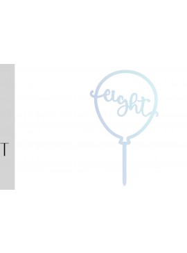 Σετ των 2 Intra απο ξύλο plywood 3mm-4mm πάχος - Όγδοα Γενέθλια Μπαλόνι Κέικ Topper Δίασταση 20x20 cm INTRAFABR-9805291