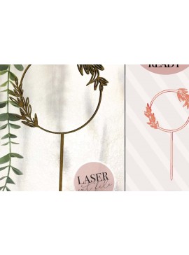 Σετ των 3 Intra απο ξύλο plywood 3mm-4mm πάχος - Κομψό Cake Topper  Δίασταση 20x20 cm INTRAFABR-71917917