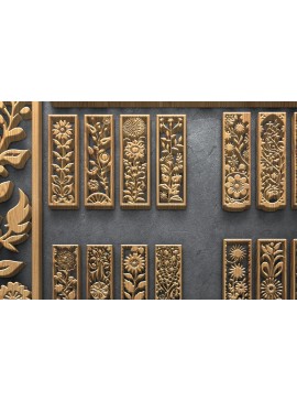 Intra απο ξύλο plywood 3mm-4mm πάχος - Κομψά πάνελ με λουλούδια κοπής με λέιζερ Δίασταση 3200x7200 cm INTRAFABR-124642681