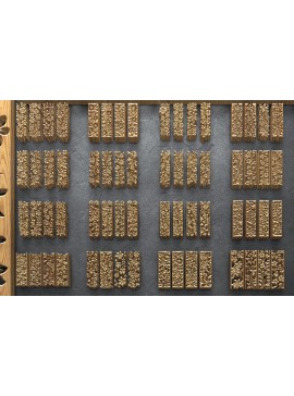 Intra απο ξύλο plywood 3mm-4mm πάχος - Κομψό πακέτο λουλουδιών  Δίασταση 3200x7200 cm INTRAFABR-125106356