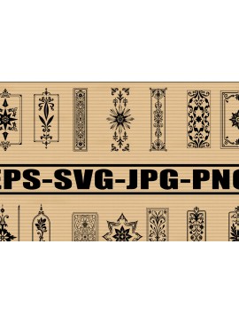 Σετ των 2 Intra απο ξύλο plywood 3mm-4mm πάχος - Κομψό Σετ Σχεδιασμού Κομψών Λουλουδιών Δίασταση 20x25 cm INTRAFABR-123821927