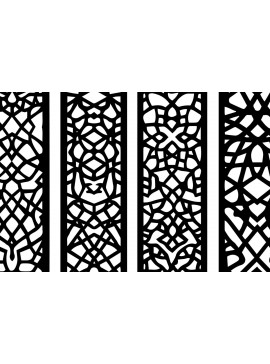 Σετ των 3 Intra απο ξύλο plywood 3mm-4mm πάχος - Κομψό σχέδιο πάνελ κοπής με λέιζερ Δίασταση 6x6 cm INTRAFABR-116158306