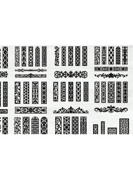 Intra απο ξύλο plywood 3mm-4mm πάχος - Κομψά σχέδια πάνελ κοπής με λέιζερ Δίασταση 30x30 cm INTRAFABR-125204489