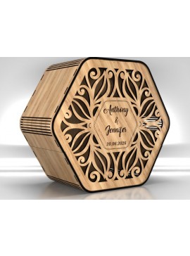 Σετ των 2 Intra απο ξύλο plywood 3mm-4mm πάχος - Κομψά κουτιά για κάρτες γάμου Δίασταση 12x11 cm INTRAFABR-121443857