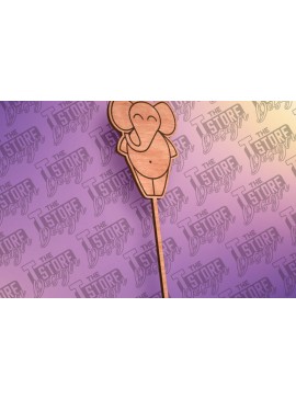 Intra απο ξύλο plywood 3mm-4mm πάχος - Elephant Cake Topper Σχέδιο κοπής με λέιζερ Δίασταση 30x20 cm INTRAFABR-80948788