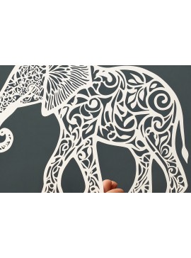 Σετ των 3 Intra απο ξύλο plywood 3mm-4mm πάχος - Πρότυπο κοπής με λέιζερ κοπής χαρτιού ελέφαντα Δίασταση 10x15 cm INTRAFABR-104288258