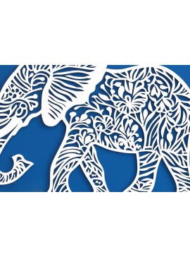 Σετ των 2 Intra απο ξύλο plywood 3mm-4mm πάχος - Πρότυπο κοπής με λέιζερ κοπής χαρτιού ελέφαντα Δίασταση 10x15 cm INTRAFABR-104295594