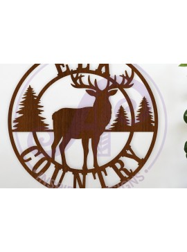 Intra απο ξύλο plywood 3mm-4mm πάχος - Elk Country Wall Art Sign,   Δίασταση 40x50 cm INTRAFABR-116859835