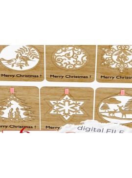 Σετ των 2 Intra απο ξύλο plywood 3mm-4mm πάχος - Enchanting Cottage Delights Laser-Cut Δίασταση 140x100 cm INTRAFABR-117963096
