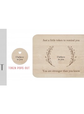 Σετ των 2 Intra απο ξύλο plywood 3mm-4mm πάχος - Σύμβολο Ενθάρρυνσης Δίασταση 20x20 cm INTRAFABR-22855063