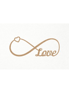 Σετ των 2 Intra απο ξύλο plywood 3mm-4mm πάχος - Endless Infinity Love Cake Topper  Δίασταση 20x20 cm INTRAFABR-24757052
