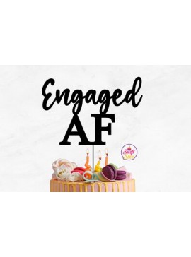 Σετ των 2 Intra απο ξύλο plywood 3mm-4mm πάχος - Enganged AF Cake Topper Δίασταση 20x20 cm INTRAFABR-75261214