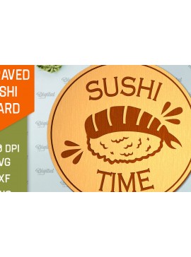 Σετ των 2 Intra απο ξύλο plywood 3mm-4mm πάχος - Χαραγμένο Sushi Board Laser Cut Δίασταση 30x20 cm INTRAFABR-98535705