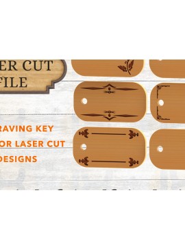Σετ των 3 Intra απο ξύλο plywood 3mm-4mm πάχος - Μπρελόκ χαρακτικής για  Δίασταση 4x4 cm INTRAFABR-82633381