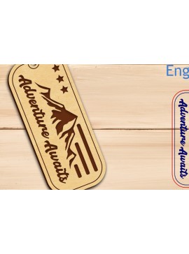 Σετ των 3 Intra απο ξύλο plywood 3mm-4mm πάχος - Μπρελόκ χαρακτικής με Mountain  Δίασταση 2x2 cm INTRAFABR-100048613