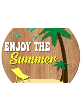 Σετ των 2 Intra απο ξύλο plywood 3mm-4mm πάχος - Απολαύστε το Summer Door Hanger  Cut File Δίασταση 30x20 cm INTRAFABR-118685134