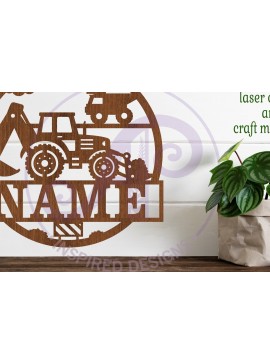 Intra απο ξύλο plywood 3mm-4mm πάχος - Πινακίδα ονόματος κατασκευής εκσκαφέα  Δίασταση 30x20 cm INTRAFABR-102343394