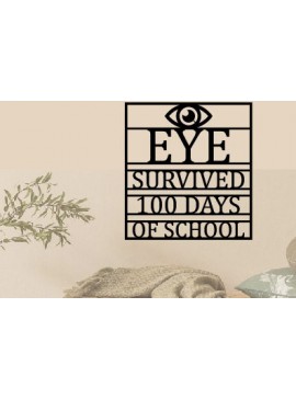 Intra απο ξύλο plywood 3mm-4mm πάχος - Eye Survived 100 Days of School Laser Δίασταση 40x50 cm INTRAFABR-88459080