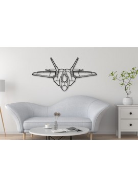 Σετ των 2 Intra απο ξύλο plywood 3mm-4mm πάχος - F-22 Raptor Laser Cut Aircraft Silhouett Δίασταση 20x20 cm INTRAFABR-112567000